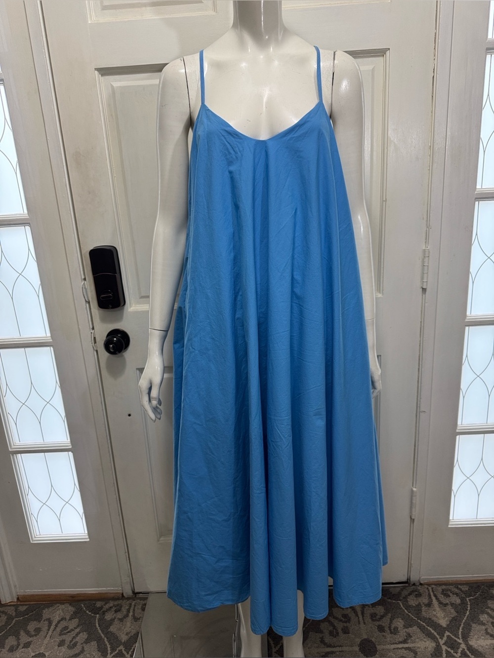 Banana Republic 100% Cotton Light Blue Long Dress Size XXS - Picture 2 of 14